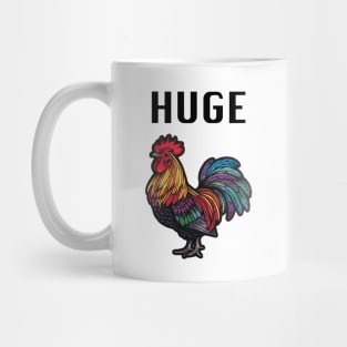 Huge Rooster (with Black Lettering) Mug